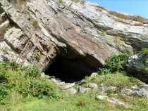 So-called Baptists' cave in cliff behind Ardanalish beach